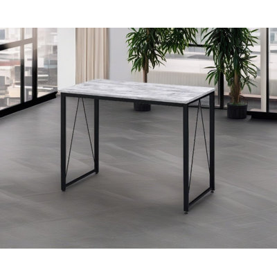 Bureau à domicile compact 35 pouces noir, table d'ordinateur portable polyvalente, poste de travail, bureau de salle à manger ou de jeu