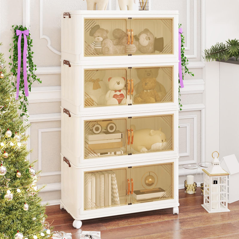 Grands bacs de rangement empilables avec couvercles, H 57,87 po x l 31,5 po x P 14,96 po