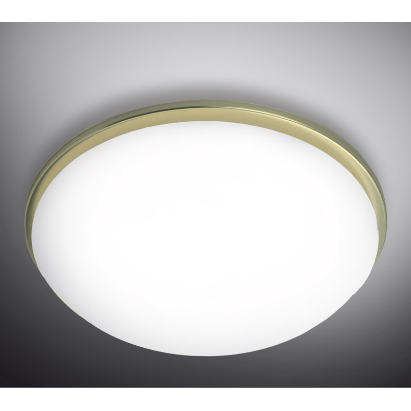 Mixon Glass Flush Mount, Polished Brass