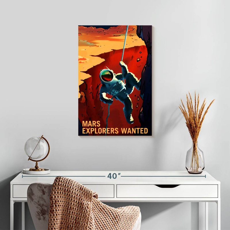 Oberle Mars Explorers Wanted Poster VII, 24" H x 16" W