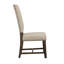 Chaise d'appoint rembourrée beige (ensemble de 2)