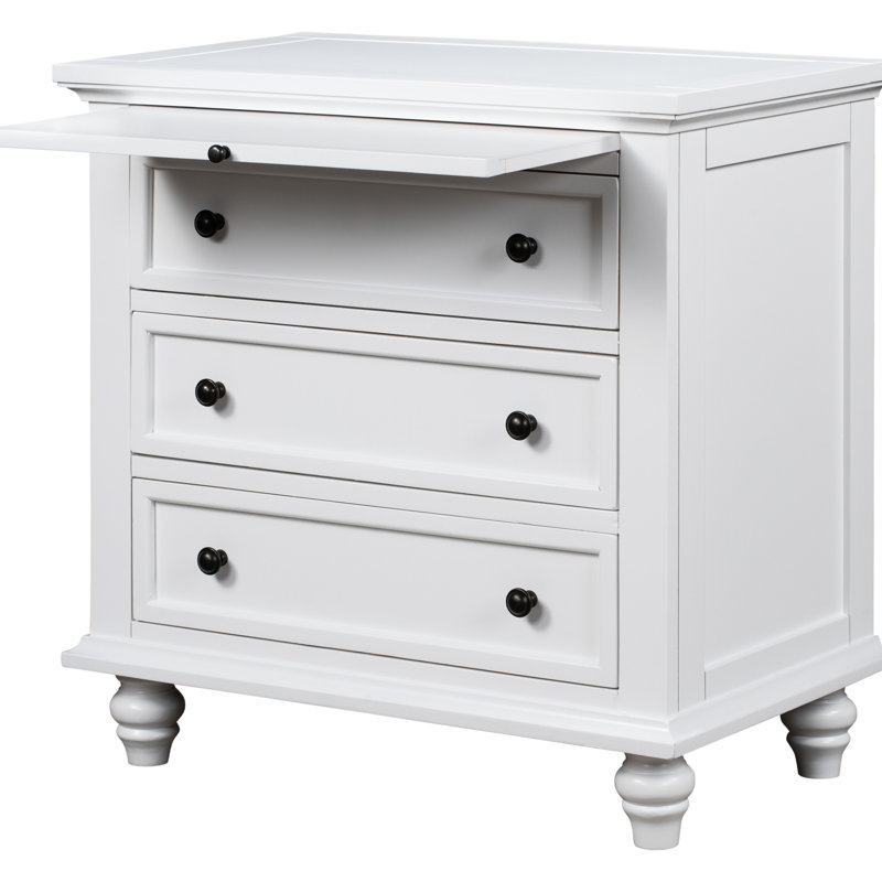 Armoire de rangement à 3 tiroirs White, Blanc