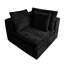 Chaise modulaire noire en velours côtelé modulaire sans assemblage pour la maison