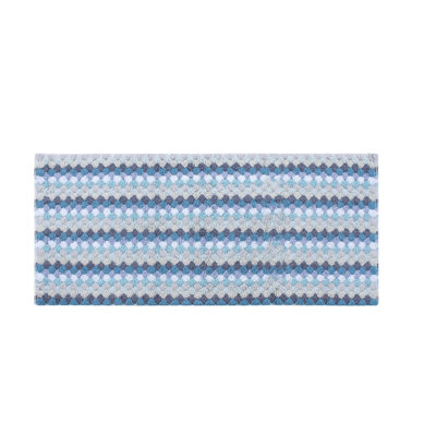 Tapis de salle de bain 100% coton Macek, antidérapant et tapis à poil long absorbant l'eau