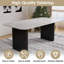 Ensemble de salle à manger rectangulaire à double piédestal avec table de salle à manger de style crème-301154031-299976010-299976013