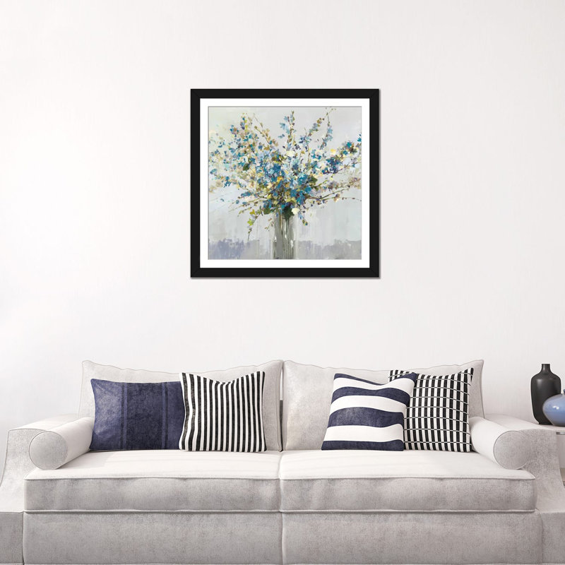 «Bouquet» par Allison Pearce - estampe numérique sur toile tendue avec châssis, H 24 po x l 24 po x P 1 po, Blanc
