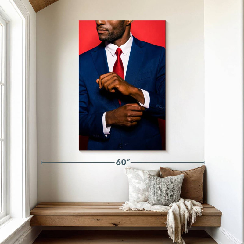 Shuttleworth Man In Blue Suit, 48" H x 32" W