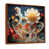 Toile avec cadre flottant brun