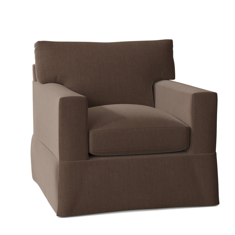 Fauteuil à housse large 37 po McCall, Chocolat Peyton