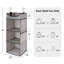Organisateur de garde-robe en tissu à 3 tablettes, étagère de rangement pliable pour vêtements, sacs, chaussures