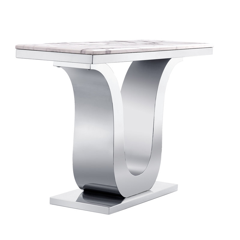 Living Room Sofa Table, Silver