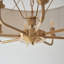 Landover 8lt Pendant light finished in Vintage Brass and Natural