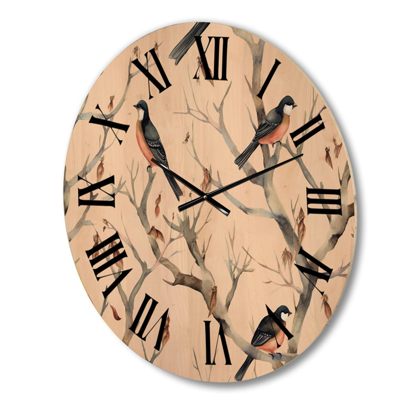 Petite horloge murale en bois, Grand