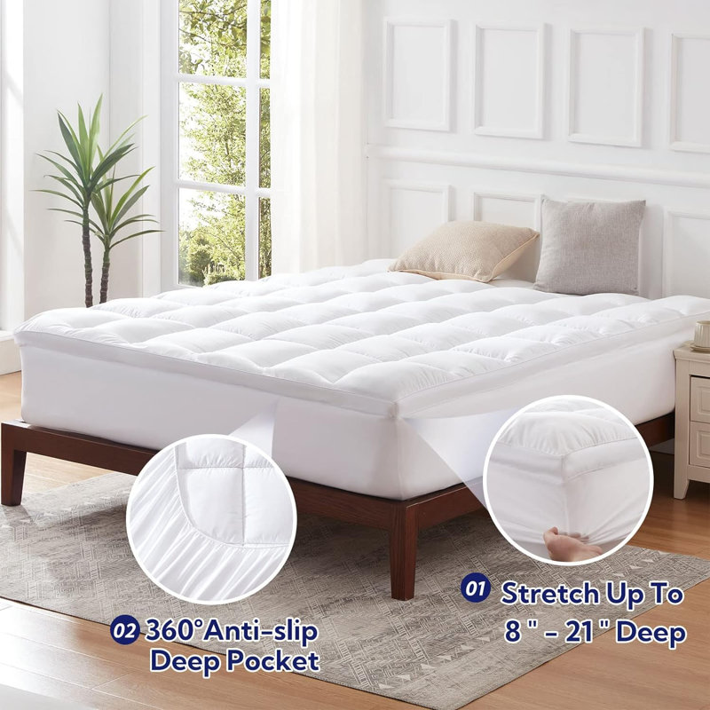 Surmatelas 3,5 po Bangura Alwyn Home, Grand