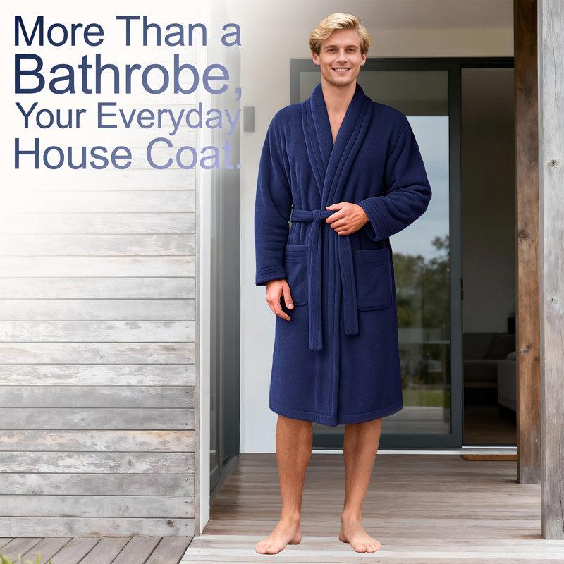 Peignoirs turcs, robes en molleton doux et absorbant doux, M, Marine