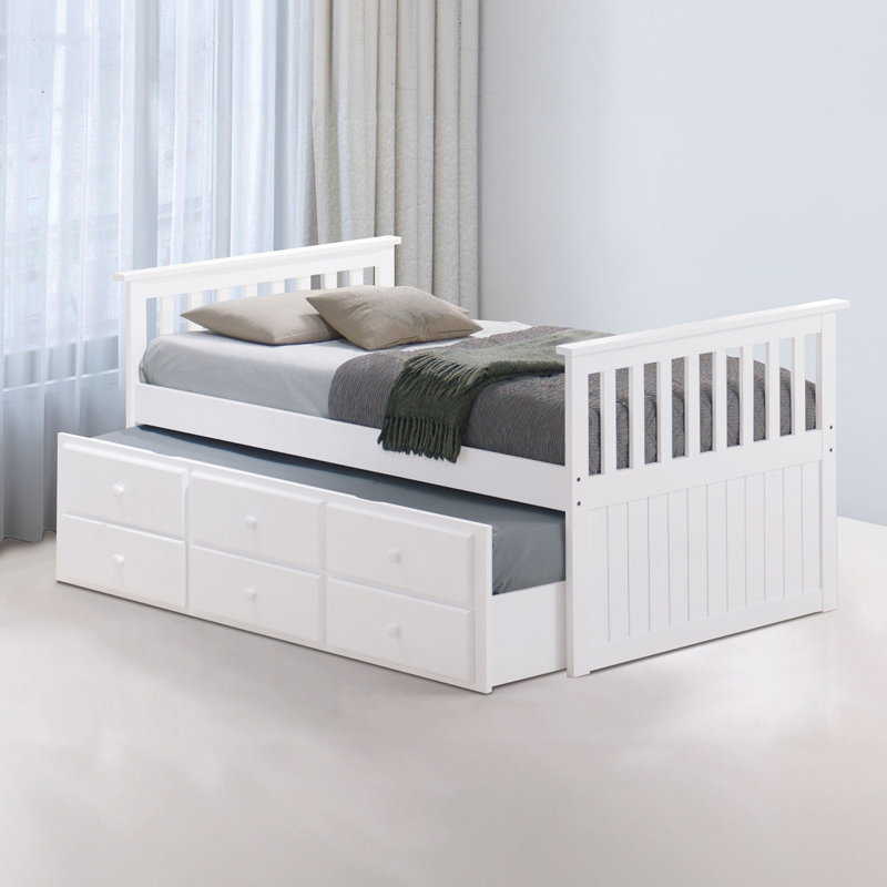 Transitional Style Captain Bed