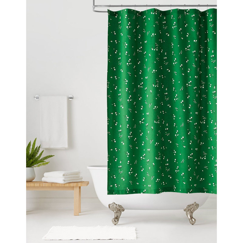 Wildflower Shower Curtain, Emerald