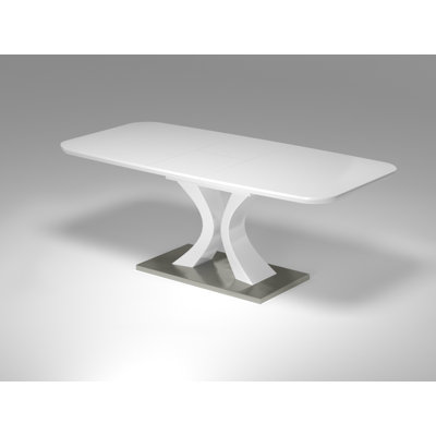 Atthew Extendable Metal Base Dining Table
