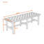 Banc de chambre en similicuir tressé