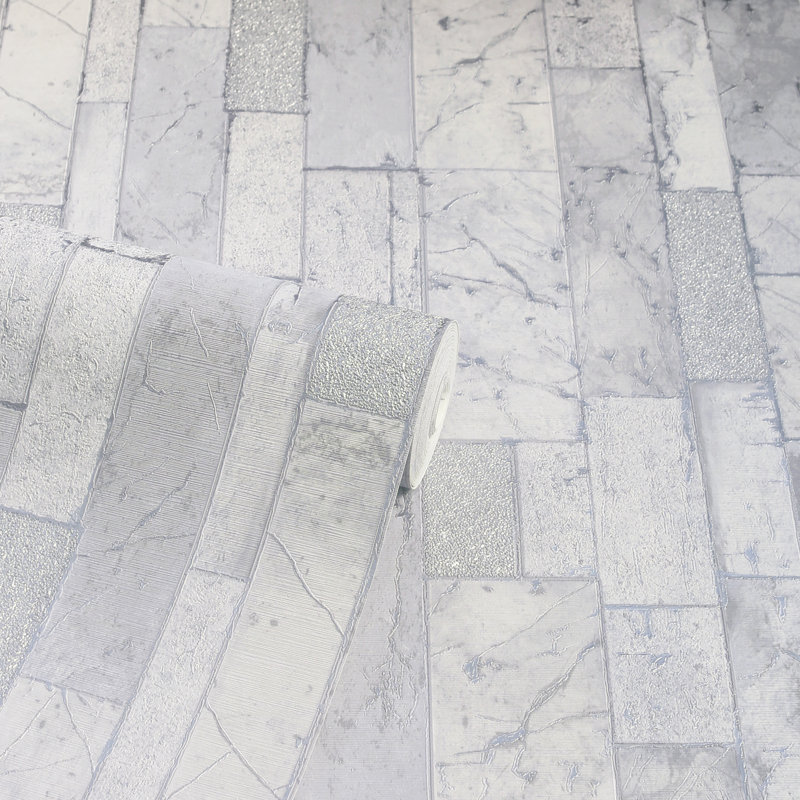 Rouleau de papier peint épais Kintsugi, Argent