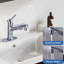 Robinet de lavabo de salle de bain avec poignée escamotable, conception à poignée simple, 3 options de jet, bouchon de vidange et plaque de pont, tête escamotable en acier inoxydable, poignée,-121697255