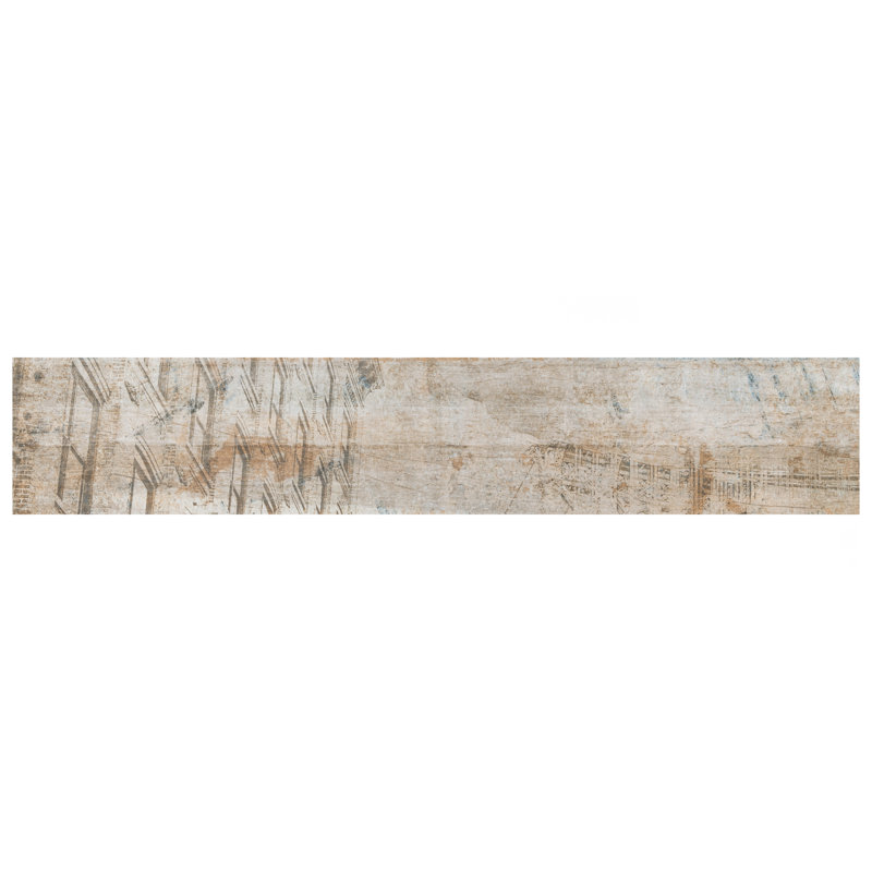Cava 6" x 32" Porcelain Wood Look Singular Floor and Wall Tile, Lar
