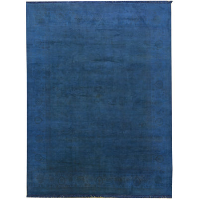 Hand-Knotted High-Quality Blue Area Rug