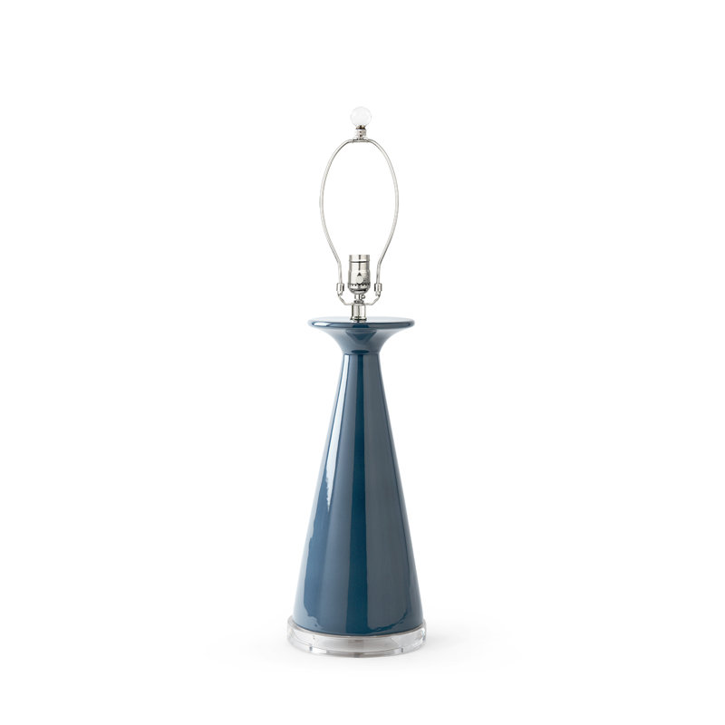 Evo Table Lamp, Bluestone/Silver