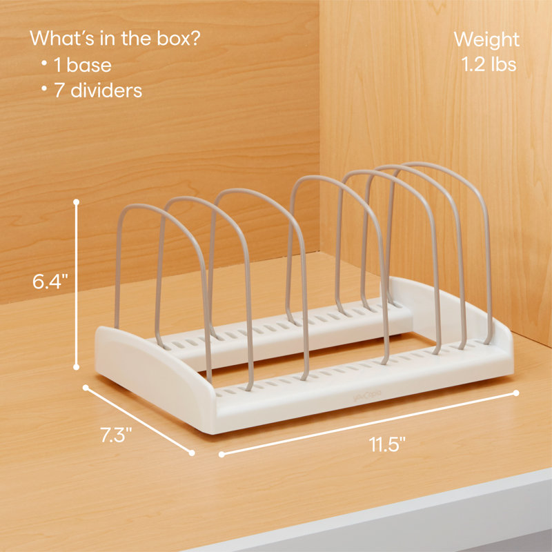 YouCopia StoreMore Bakeware Rack, Cookie Sheet Baking Pan and Tray Organizer for Kitchen with Adjustable Dividers