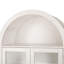 Armoire garde-manger arquée de 71 po de hauteur avec porte vitrée, armoire de rangement Farmhouse avec tablettes réglables et porte de grange pour la cuisine, le salon et la salle à manger, blanc-729536025