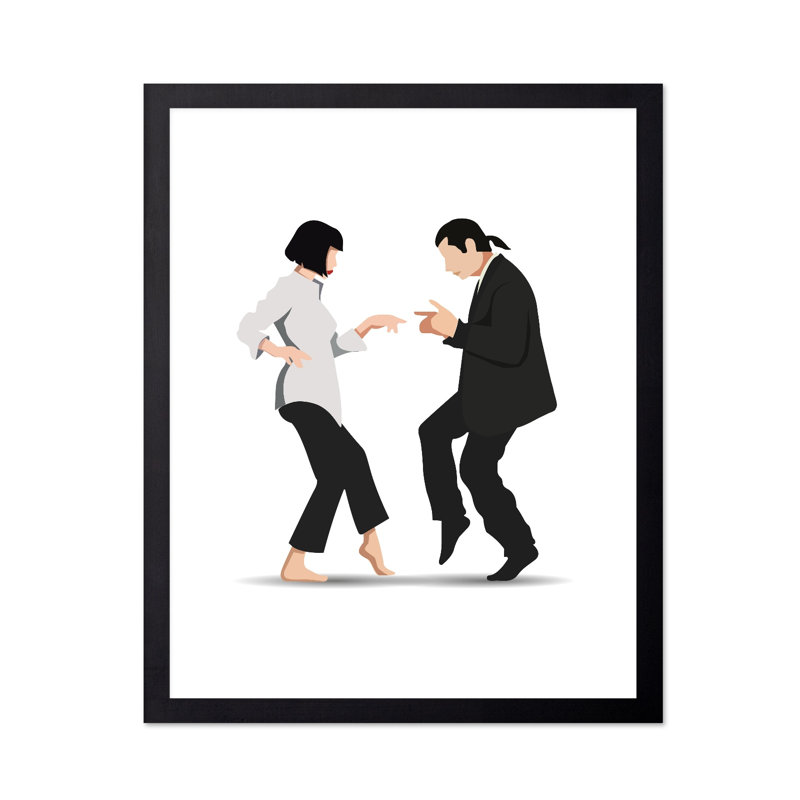 Pulp Fiction Twist Dance No1, Black Framed, Poster, 24"H x 32"W