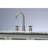 Kingston Brass Millennium Two-Handle 3-Hole Deck Mount Widespread Bathroom Faucet with Brass Pop-Up Drain-31820160