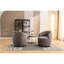 Chaise pivotante en chenille de 25,4 po x 25,4 po x 26,38 po-1093868900