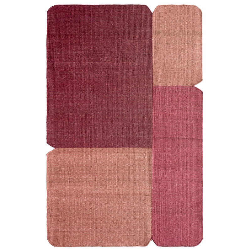 Jaipur Living Davi RFL04 Handwoven Color Block Red/Orange Area Rug (5'X8'), Rectangle 5' x 8'