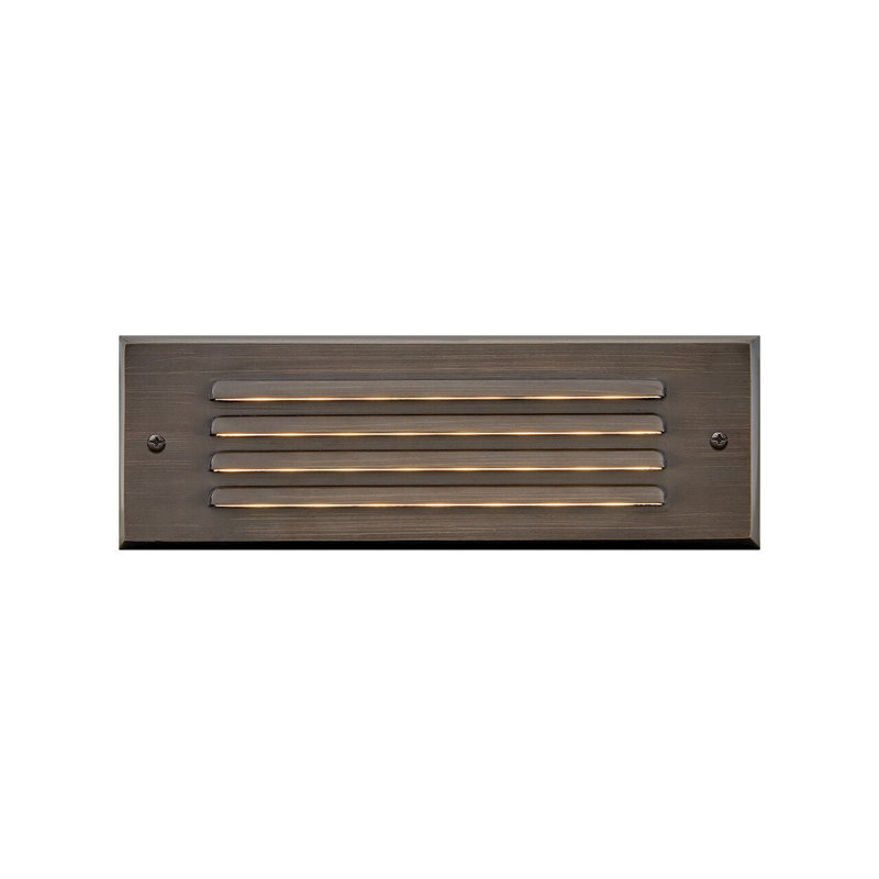 Louvered LED Step Light, Matte Bronze