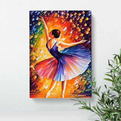 Ballerina Dancer No.6 - Wrapped Canvas Painting