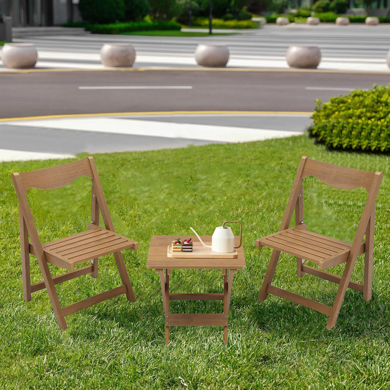 Ensemble de table de restaurant d'extérieur rectangulaire L 19,68 po x l 15,75 po Crosston