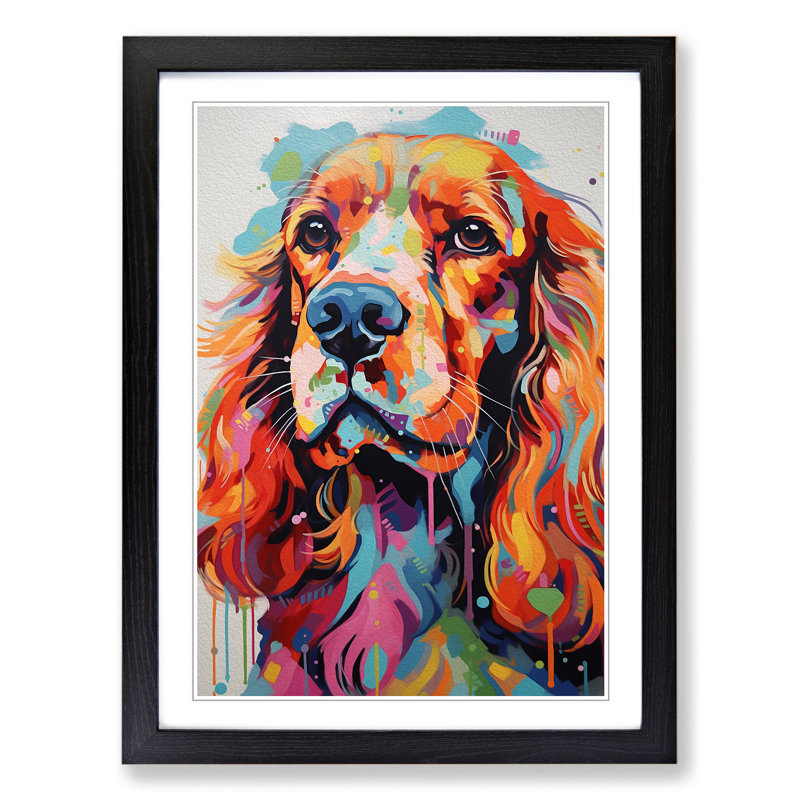 Single Picture Frame Print on Wood, 64cm H x 46cm W, Black Framed