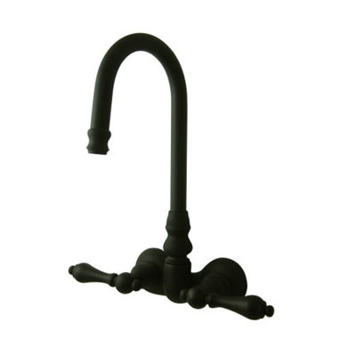 Hot Springs Double Handle Wall Mounted Clawfoot Tub Faucet