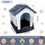 Niche pour chien d'extérieur avec bouches d'aération et plancher surélevé pour chiot-131565544-131565546
