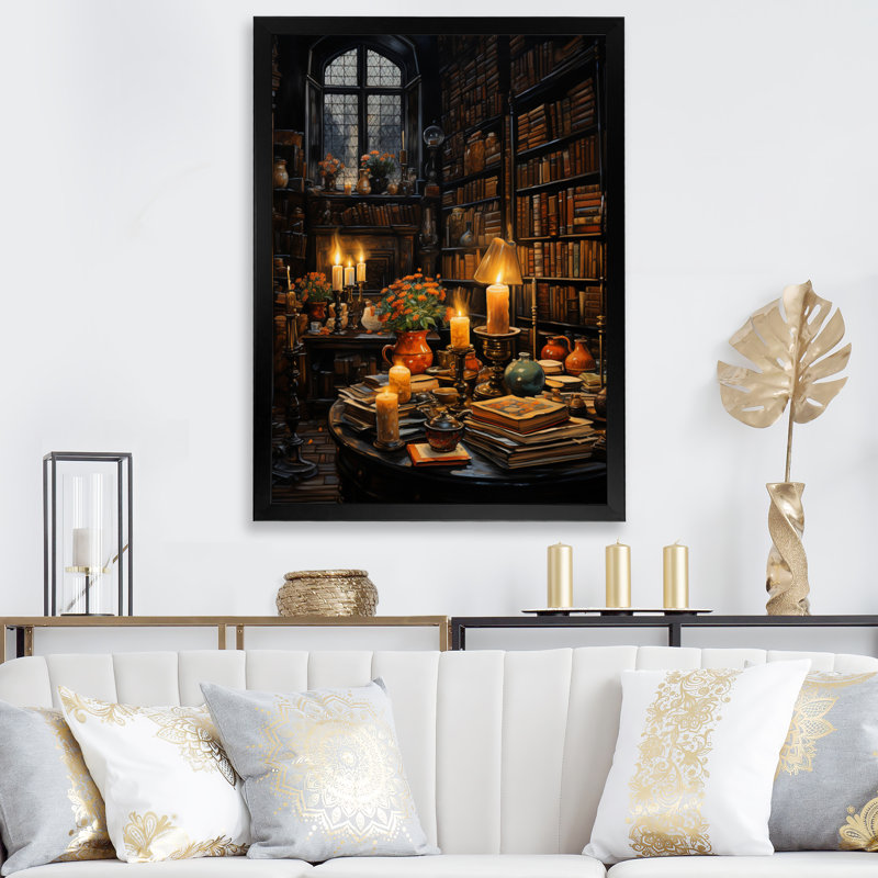 Bibliothèque Classic Literature II - Print, Cadre photo noir, H 32 po x l 16 po x P 1 po