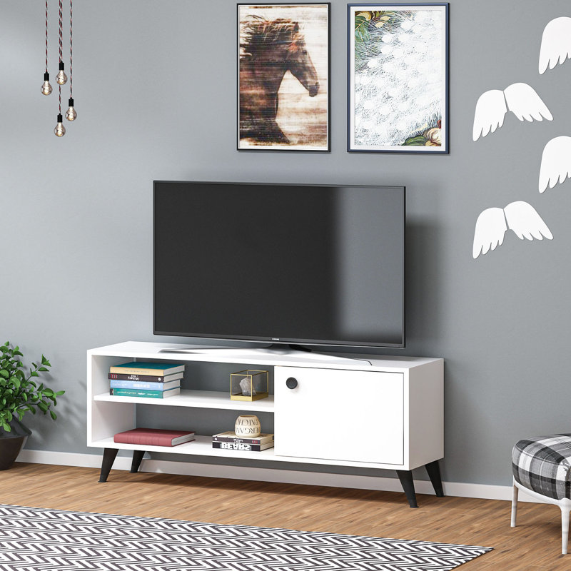 Meuble télé pour téléviseur de jusqu'à, Blanc