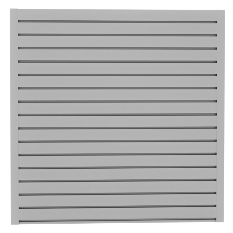 Système de rangement mural pour garage à panneaux à lattes en PVC 4 'x 4', organisateurs de garage à lambris gris, Gris