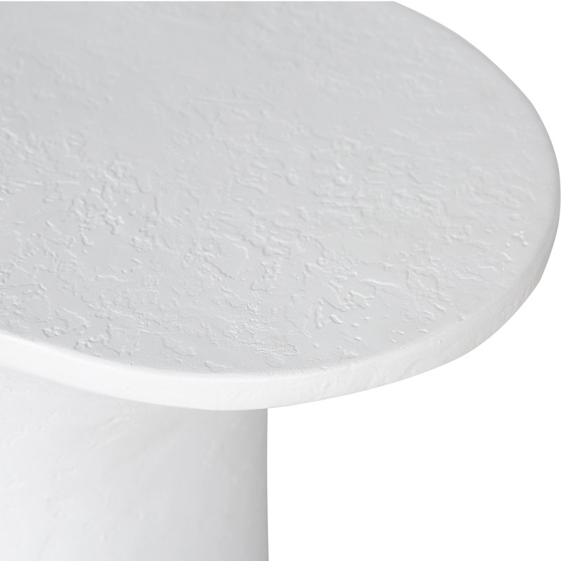Yumi Outdoor Oval Side Table, White