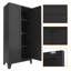 Grande armoire de rangement en acier, garde-robe à tablette réglable pour les vêtements, casier en métal pour la cuisine de la chambre à coucher, organisateur robuste à assemblage facile-677519605