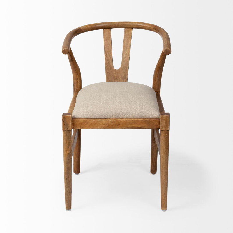 Chaise d'appoint en coton Farringdon, Naturel, Brun clair