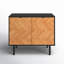 Armoire d'appoint Mid-Century moderne à 2 portes avec tablettes Liam-805845441