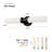 Black Bathroom Light Fixtures, 2-Light Wall Sconces Lighting W/White Glass Shade, Modern Vanity Lights for Mirror, Wall Mounted Lamp, E26 T10 Bulbs(Excluded)-201004024-201004001