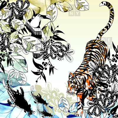 Rideau de douche simple tiger Giffin