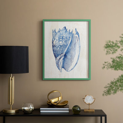 Shell II, reproduction encadrée - bois massif